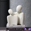 DXUIALOI современная простота абстрактный персонаж орнамент смоляные поделки креативная гостиная рабочий стол полая любовь пара орнамент