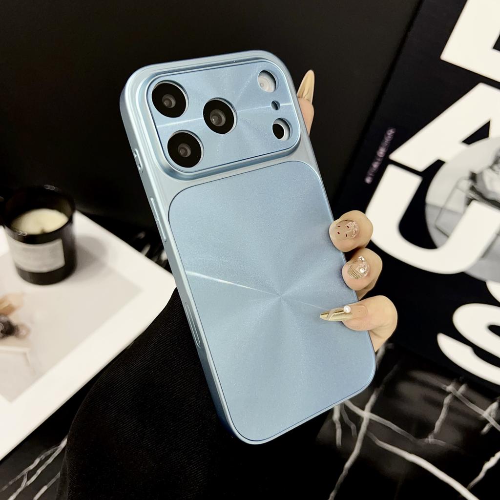 Bright Laser Aurora CD Texture Case For iPhone Air 17 16 15 14 13 Pro Max Solid Color Shockproof Matte Bumper Armor Hard Cover