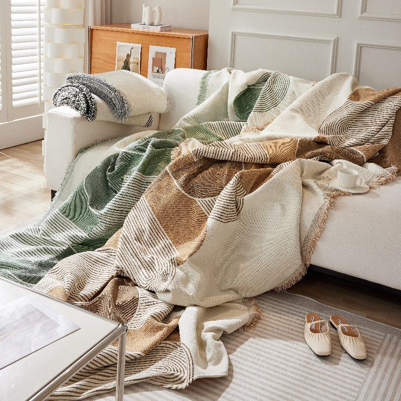 Jacquard Chenille Sofa Cover Cloth Sofa Blanket Full Cover Universal Couch Towel Cover Dust Proof Sofa Cushion with Tassel