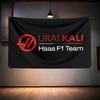 Флаг для фанатов Haas F1 Racing 3x5 фута 90x150 см Для декора стены гаража автоспорта Баннер