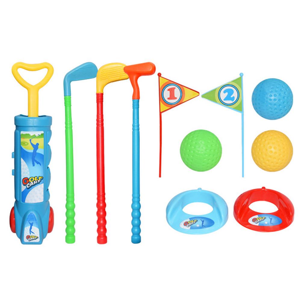 Kids Plastic Golf Training Set For Outdoor Sports Fitness Exercise Toy Parent Child Activities