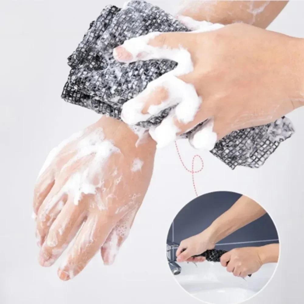 Japanese Rubbing Washcloth Nylon Bath Towel Brush Exfoliating Scrubber Shower Sponge for Back Cleaning Care Bathroom Accessories