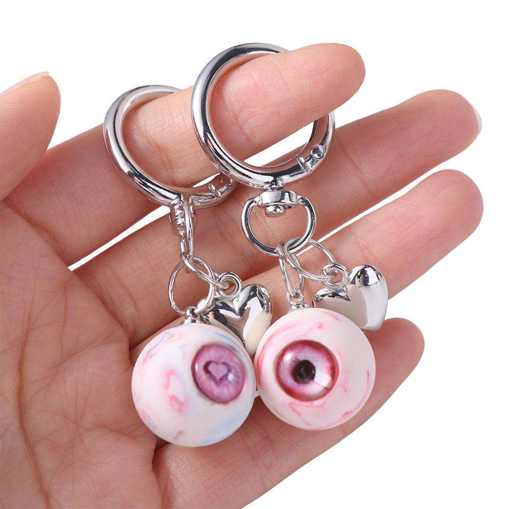 Eyeball Charms Gothic Eye Keychain Resin Material Eye Keychain Halloween Eyes Keychain  Cool Decor