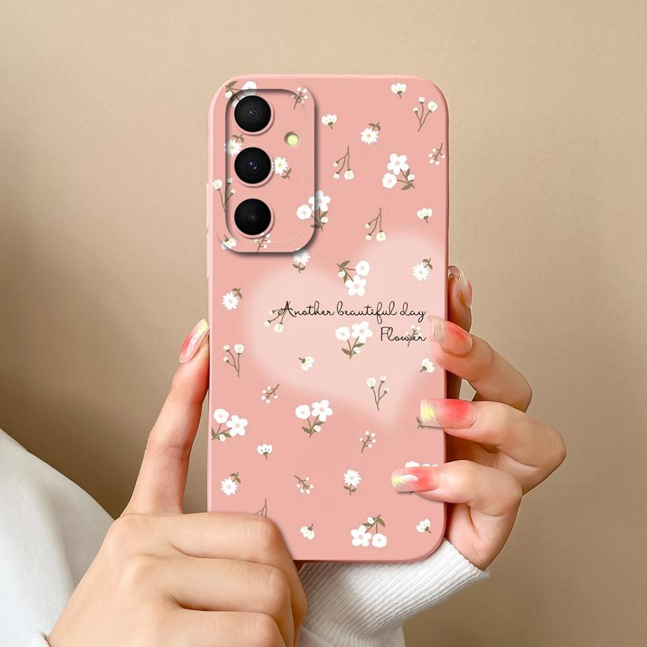 Чехол для Samsung Galaxy A55 S22 S23 M34 A05 A15 C55 F15 S24, чехол для телефона с милым кроликом и мультяшным узором, жидкий силиконовый противоударный бампер для Samsung