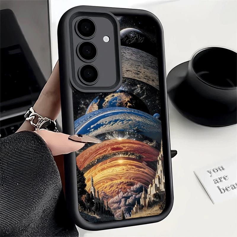 Чехол для телефона Samsung Galaxy S26 S25 Ultra S24 FE Земля Звезды Космос Вселенная Оболочка S23 Plus S22 + S21 S20 5G Мягкий Силикон Fund
