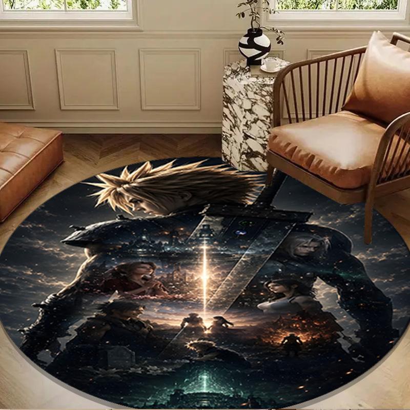 Cloud's Fantasy Journey Game Round mat Home Decor, Chair rug For livingroom,Bedroom, doormat home decor Birthday Gift Christmas Gifts