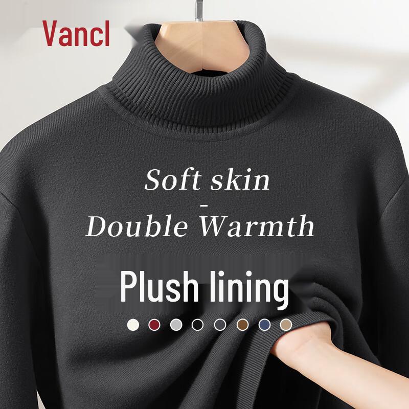 VANCL Men's Warm Fleece-Lined Turtleneck Sweater