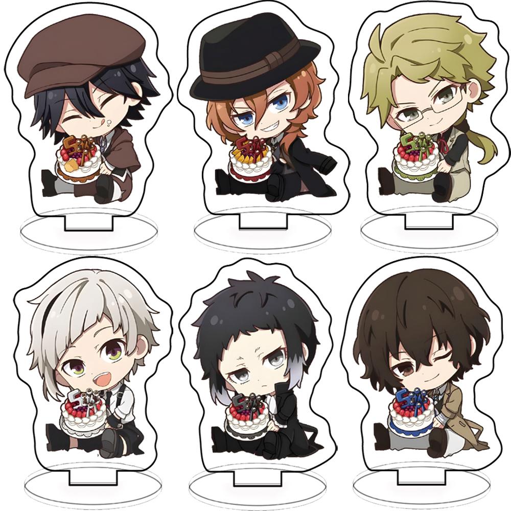 Акриловые Панельные Украшения Акриловая Подставка Bungo Stray Dogs Дазай Осаму Ода Сакуносукэ Фигурка Модель Пластина Настольный Декор Рождественские Подарки