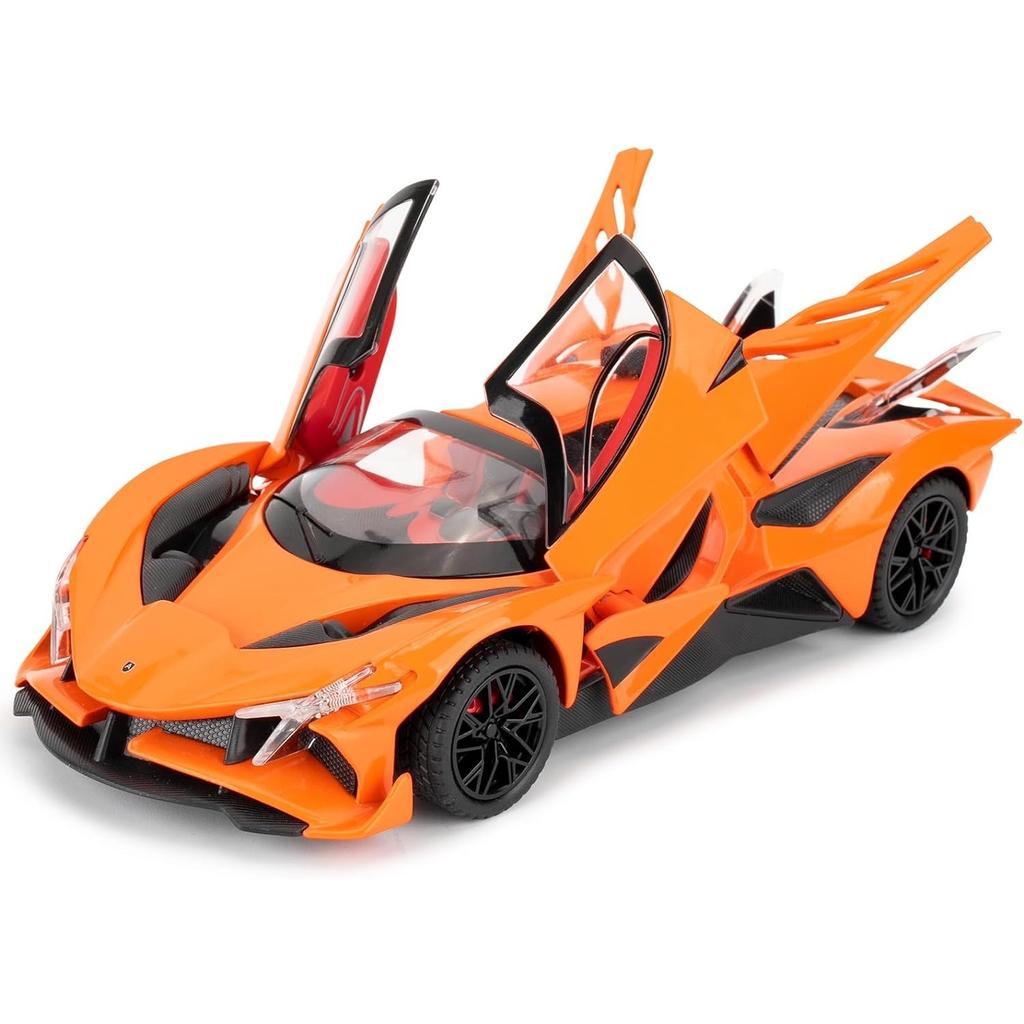 Модель автомобиля из сплава Apollo Evo 1/24 с функцией отката, звуком и ярким светом, подходящие коллекционные модели игрушек, подарки для мальчиков и девочек