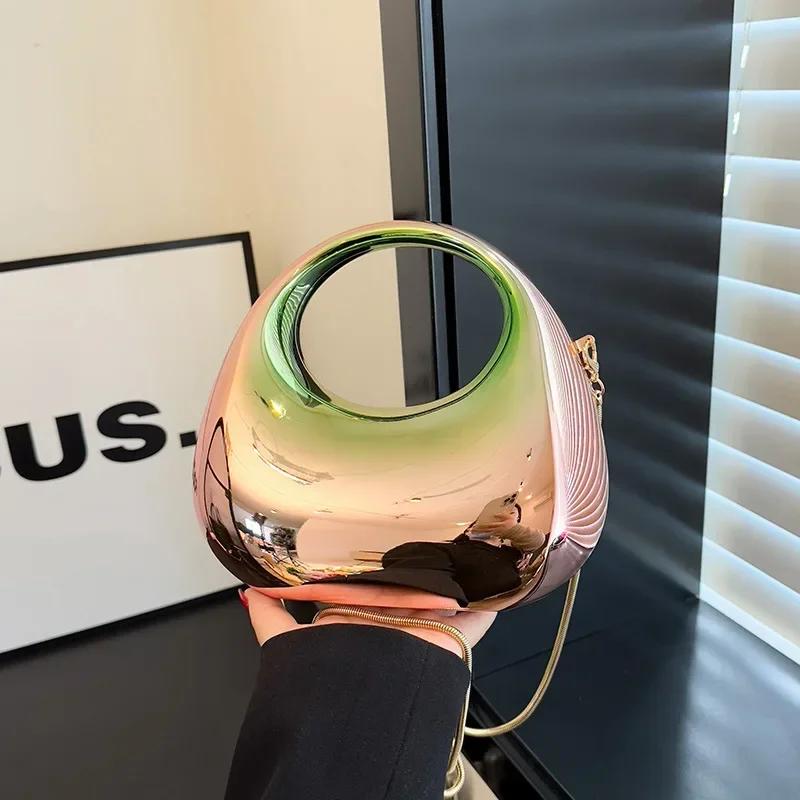 Luxury Designer Evening Clutch Clear Acrylic Women Handbags Fashion Shoulder Bags Half Moon Wedding Purses Party Tote Ladies sac