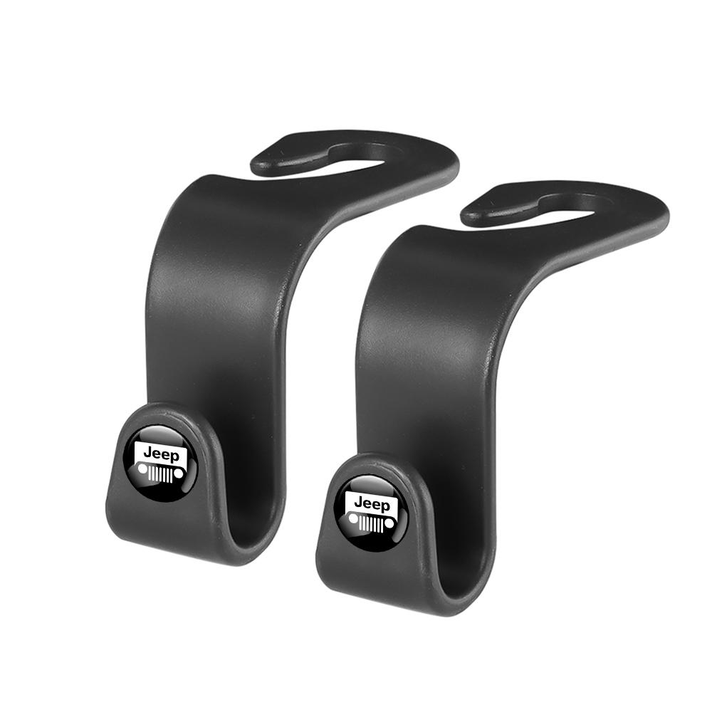 2/4Pcs Car Seat Headrest Storage Hanger Rear Seat Hooks Auto Seat Organizer Holders For Jeep Renegade Wrangler jk Compass Grand AMP1