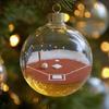 Спортивный мяч Рождественские украшения 3D Украшение Снежный шар со спортивными микросценками Прозрачный пластиковый подвесной шар для рождественской елки Домашний декор