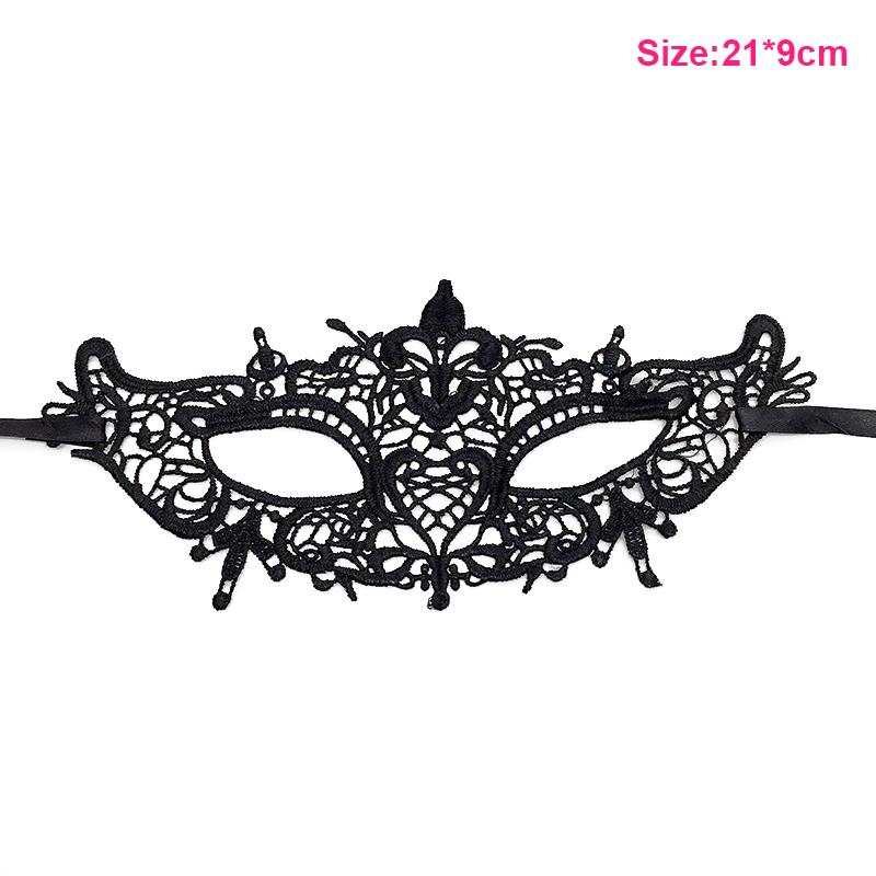 Halloween Black Queen Lace Mask No Fixed Shape Embroidery Appliques Party Costume Carnival Mask Woman Masquerade Mask