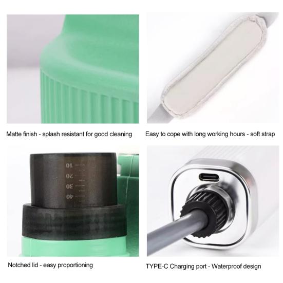 6L Electric Sprayer USB Rechargeable Sprayer with Telescopic Wand 3 Nozzles Battery Powered Portable Water Sprayer for Lawn Garden Yard Care