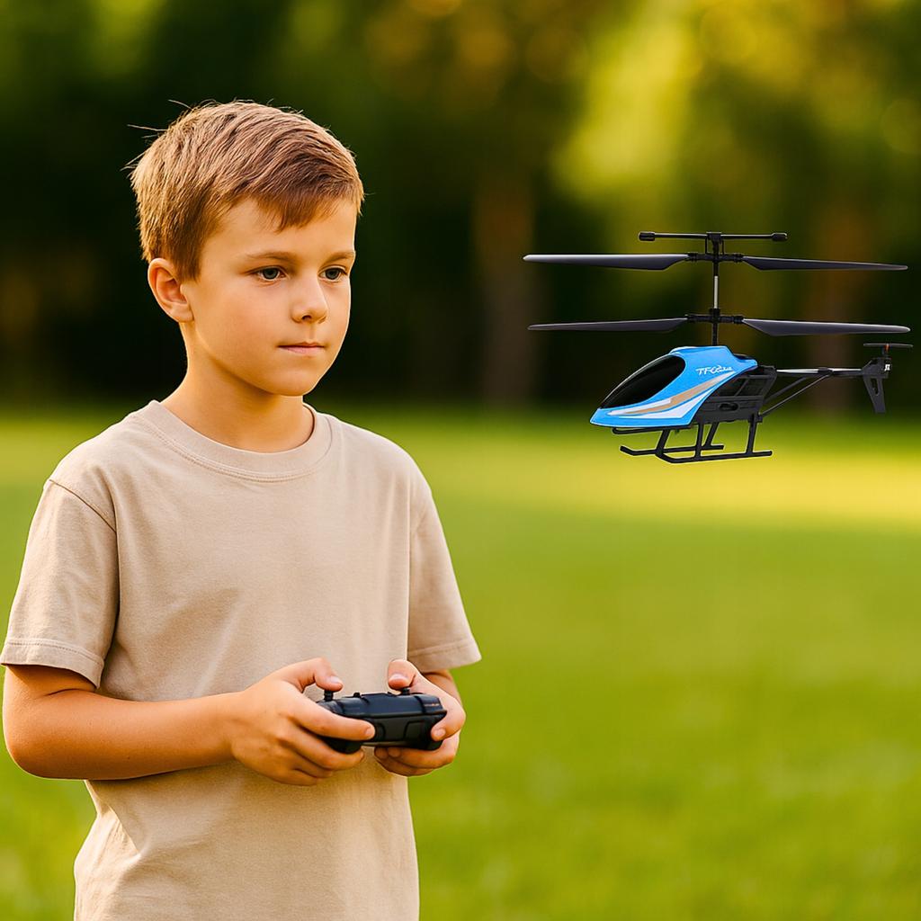 Remote Controlled Helicopter Solid Rc 2.4 Led Gyroscope Toy