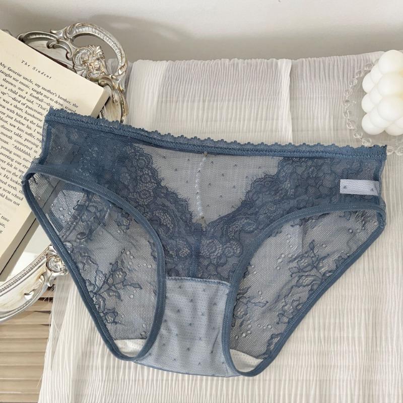 Кружевное нижнее белье для девочек Pure Desire Сексуальные полые трусы из чистого хлопка с треугольными чашечками и жемчугом