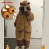 Костюм для косплея капибары с изображением животных, милая плюшевая ночная рубашка с капюшоном, 3D ночная рубашка, платье, коралловая бархатная пижама, домашняя одежда