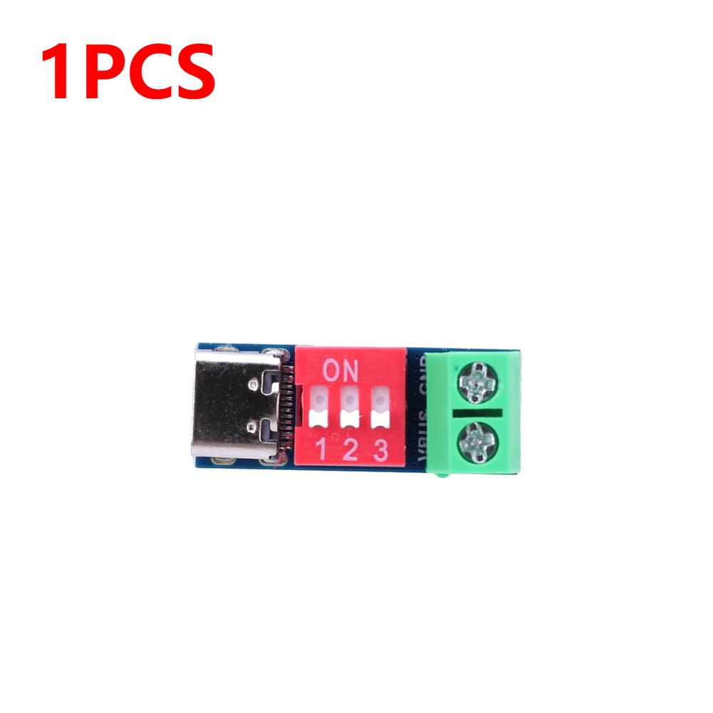 1-5 шт. Тестовая плата для быстрой зарядки PD 5-20 В Регулируемый модуль PD-триггера USB Type-C 100 Вт Тестер источника питания Разъем напряжения Питание