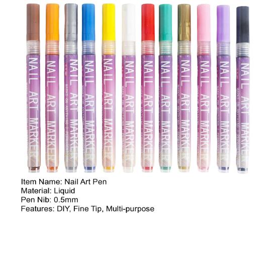 45659 Наборов 12 Цветов Ручки для Нейл-арта Сделай Сам Гель для Ногтей