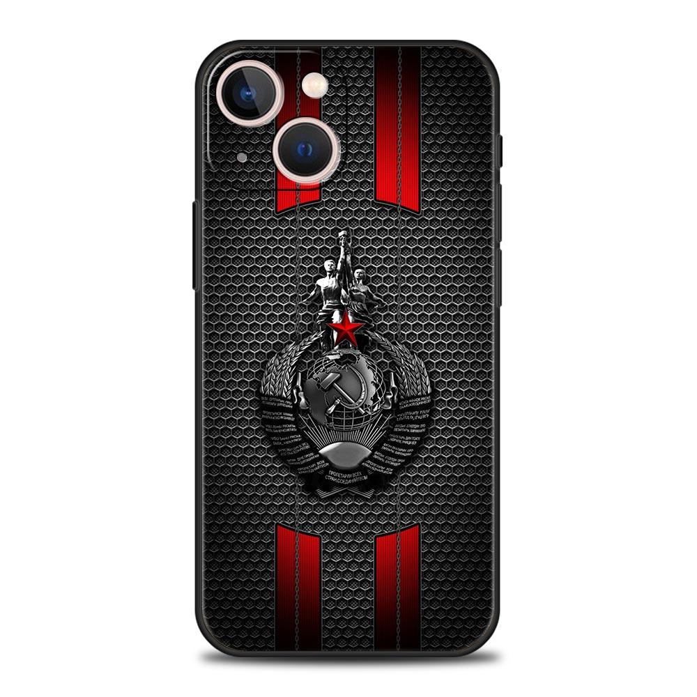Винтажный Чехол Для Телефона СССР CCCP Люксовый Для iPhone 15 16 14 13 12 11 Pro Max 7 8 Plus Чехол iPhone X XR XS Max SE Обложка Fundas
