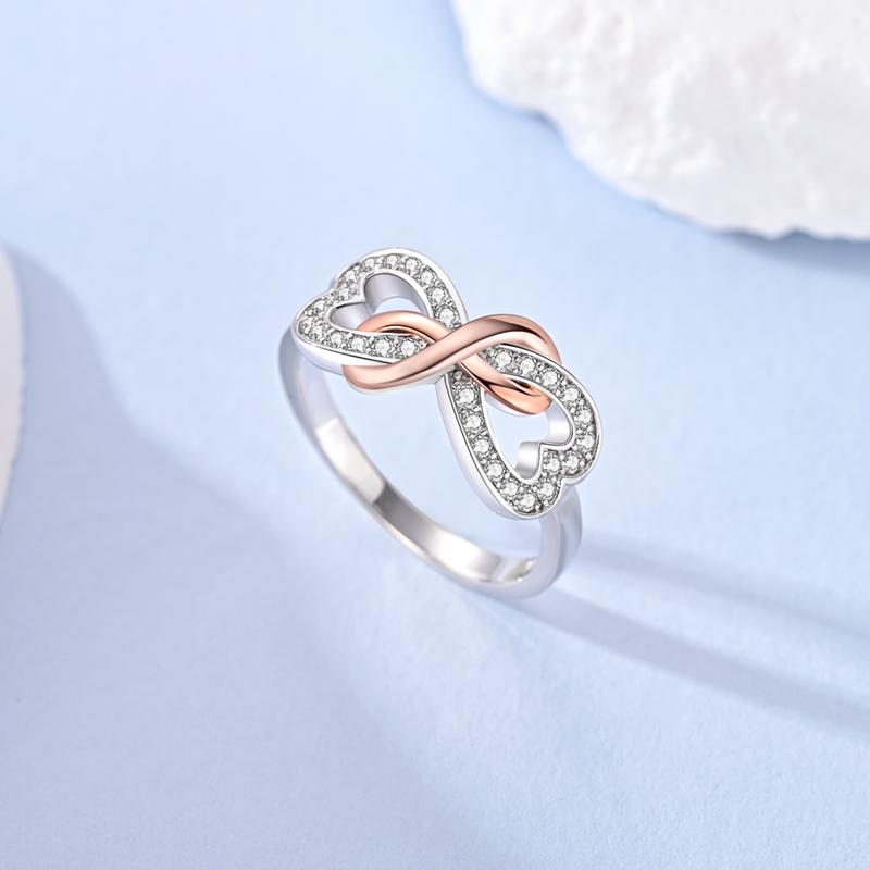Original 925 Silver Ring Sparking Infinite Love Starry Night Rings for Women Girls Jewelry Birthday Anniversary Engagement Gifts
