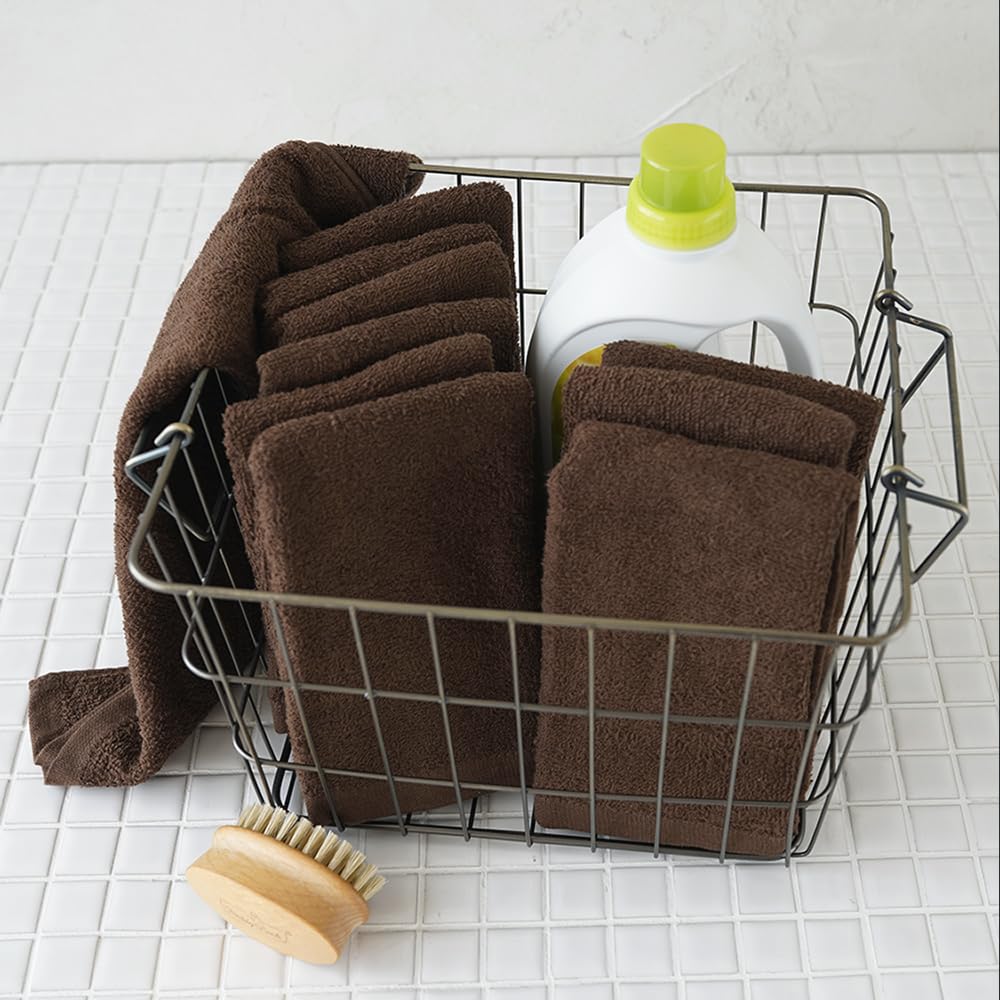 GamachaTowel Набор тонких полотенец для лица для использования в качестве кухонных полотенец для рук или нежных для лица. Regular size (22 цвета) [Какао, 20]