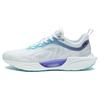 Li Ning Super Light 18 Нескользящие, износостойкие, с низким отскоком, низкие кроссовки для бега Мужские Белый Синий Фиолетовый ARMR007-6