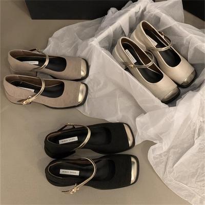 Элегантный темперамент Мэри Джейн Сяо Сянфэн Туфли на высоком каблуке Осень и зима Пожилые туфли с чувством вечернего ветра Модные туфли