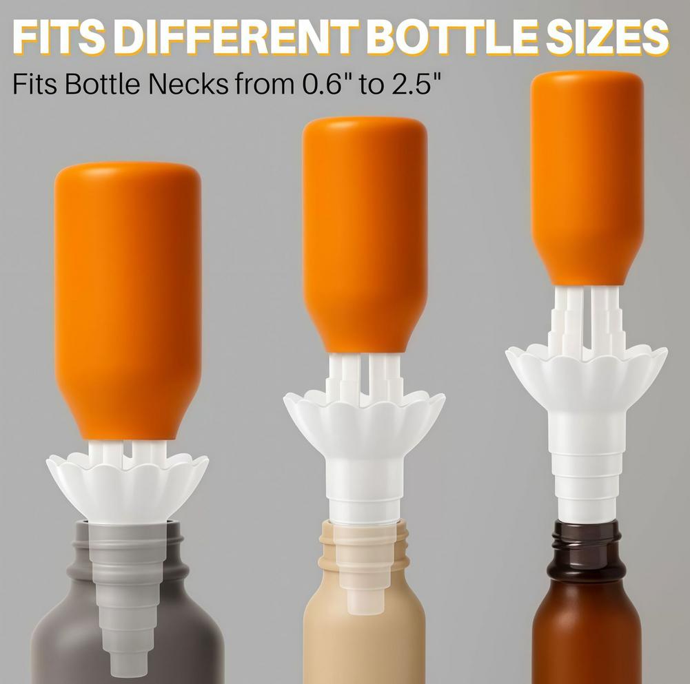 Universal Bottle Emptying Refill Dispenser Funnel Adapter Leakproof Liquid Transfer Connector For Oil Lotion Shampoo