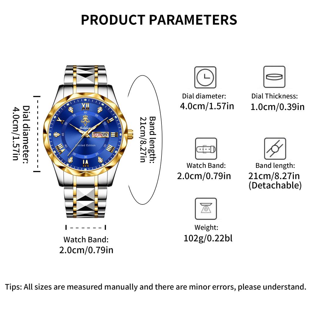 YaLaLuSi Men's Fashion Water-Resistant Business Luxury Steel Bracelet Watch – A Perfect Gift reloj hombre reloj mujer boys
