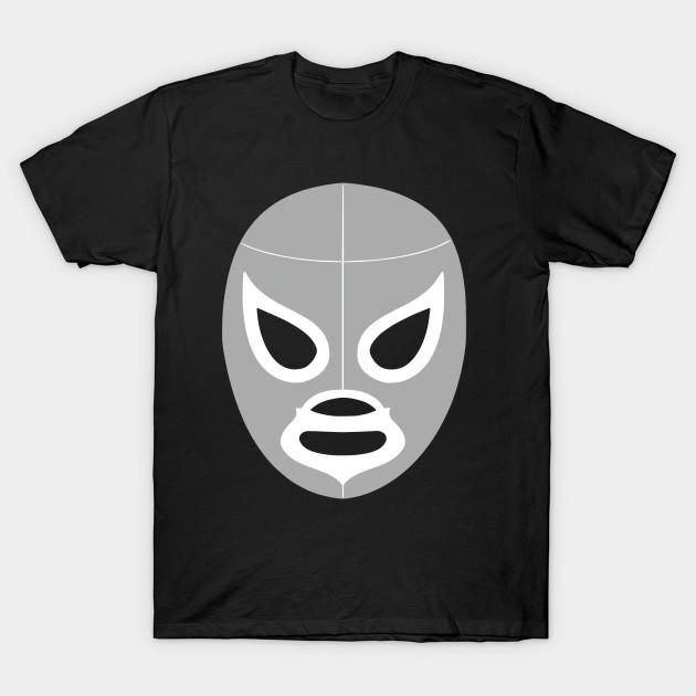 Asian Size Men Black Print T-shirt El Santo No-Cut Heat Transfer Print Cotton Tshirt