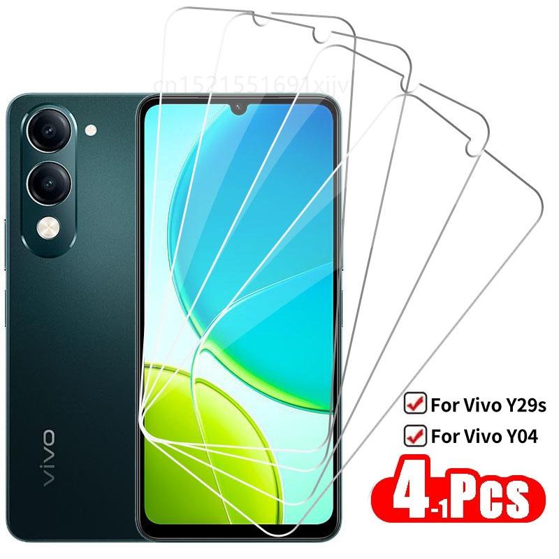 Полное прозрачное стекло для Vivo Y29s Закаленное стекло Vivo Y29s Y04 Защитная пленка для экрана HD Защитная пленка для телефона Vivo Y04 Y29s