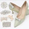 1PC Shiny Crystal Shoes Decorations Clip Women High Heel Rhinestone Charm Buckle Bag Pendant Brooch Wedding Bride Accessories