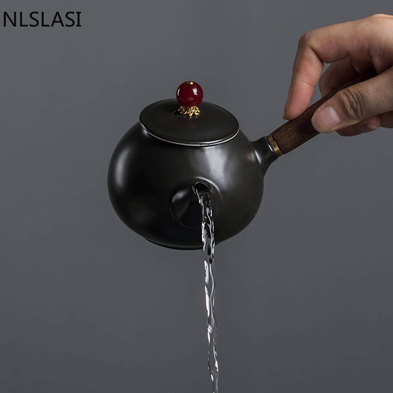 Новый стильный керамический чайник Dahongpao Чайный сервиз Чайный сервиз Чайник Дорожный удобный чайный сервиз Бытовая питьевая посуда NLSLASI