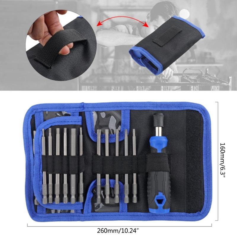 Precision Screwdriver Set 24 In 1 Screwdriver Kit with 23 Bits Impact Screwdriver Electronics Repair Tool for Computer