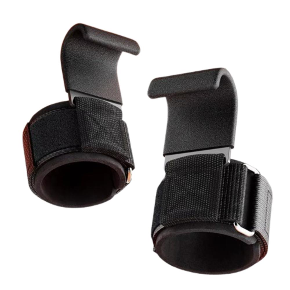 1 шт./пара Нескользящие вспомогательные силовые напульсники с крюками для подтягиваний, стальные крюки, ремешок, тренажерный зал