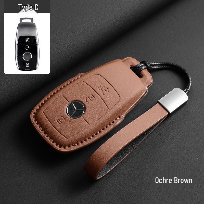 Mercedes-Benz Key Case - Genuine Leather for GLC, GLE, C-Class, E-Class