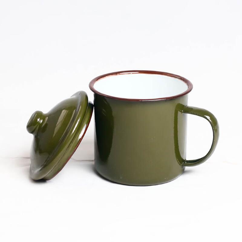 Old-fashioned Customizable Enamel Tea Mugs with Lids