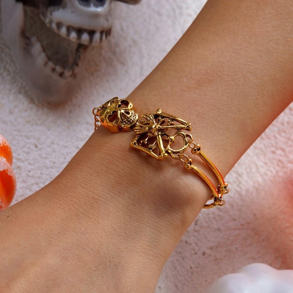 Vintage Skeleton Earrings Necklace Creative Gothic Accessories Dark Skull Bone Bracelet Daily