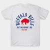 Мужская черная футболка с принтом Buffalo Bills Just One Before I Die - Sultan Desain #61 Печать на трансферной бумаге без вырезания Хлопковая футболка