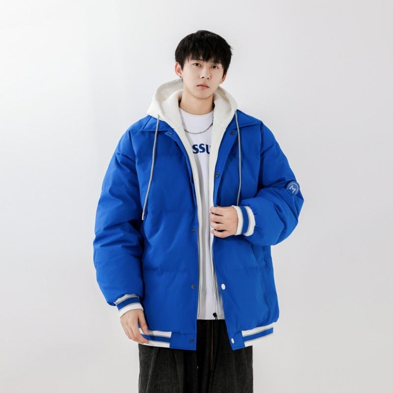 Простая и модная новая зимняя куртка с капюшоном, утепленная мужская куртка средней длины