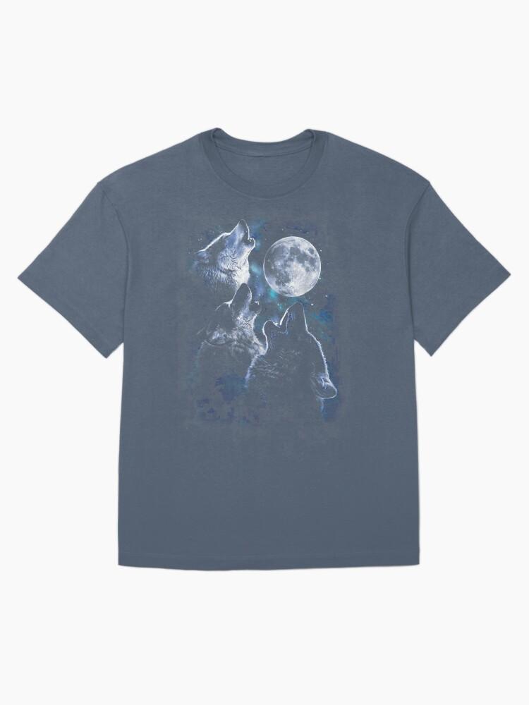 The Animals Three Wolves Howling at The Moon - Mystical Wolf Pack Oversized T-Shirt