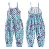 Toddler Jumpsuit Sleeveless Open Back Girls One Piece Strap Romper with Pockets