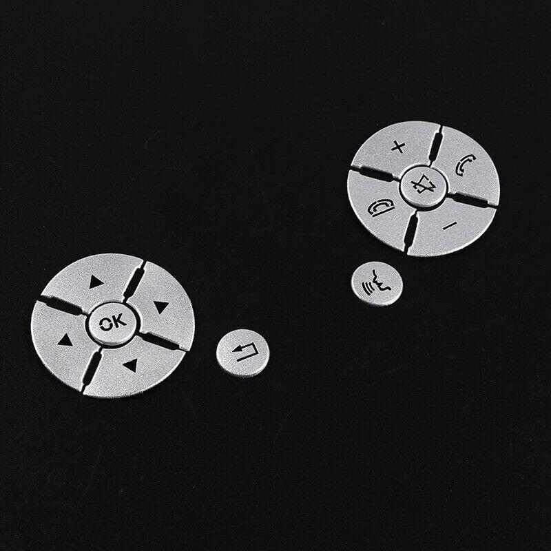 For Mercedes-Benz GLK 2009-12 Silver Aluminum Front Steering Wheel Sticker Trim
