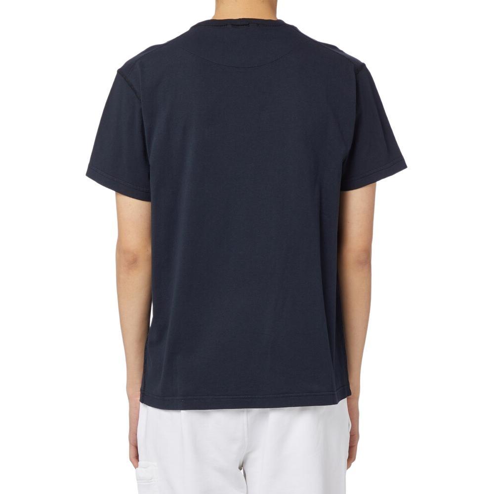STONE ISLAND Однотонная футболка с логотипом 'Черная' Мужская 101521957-A0020