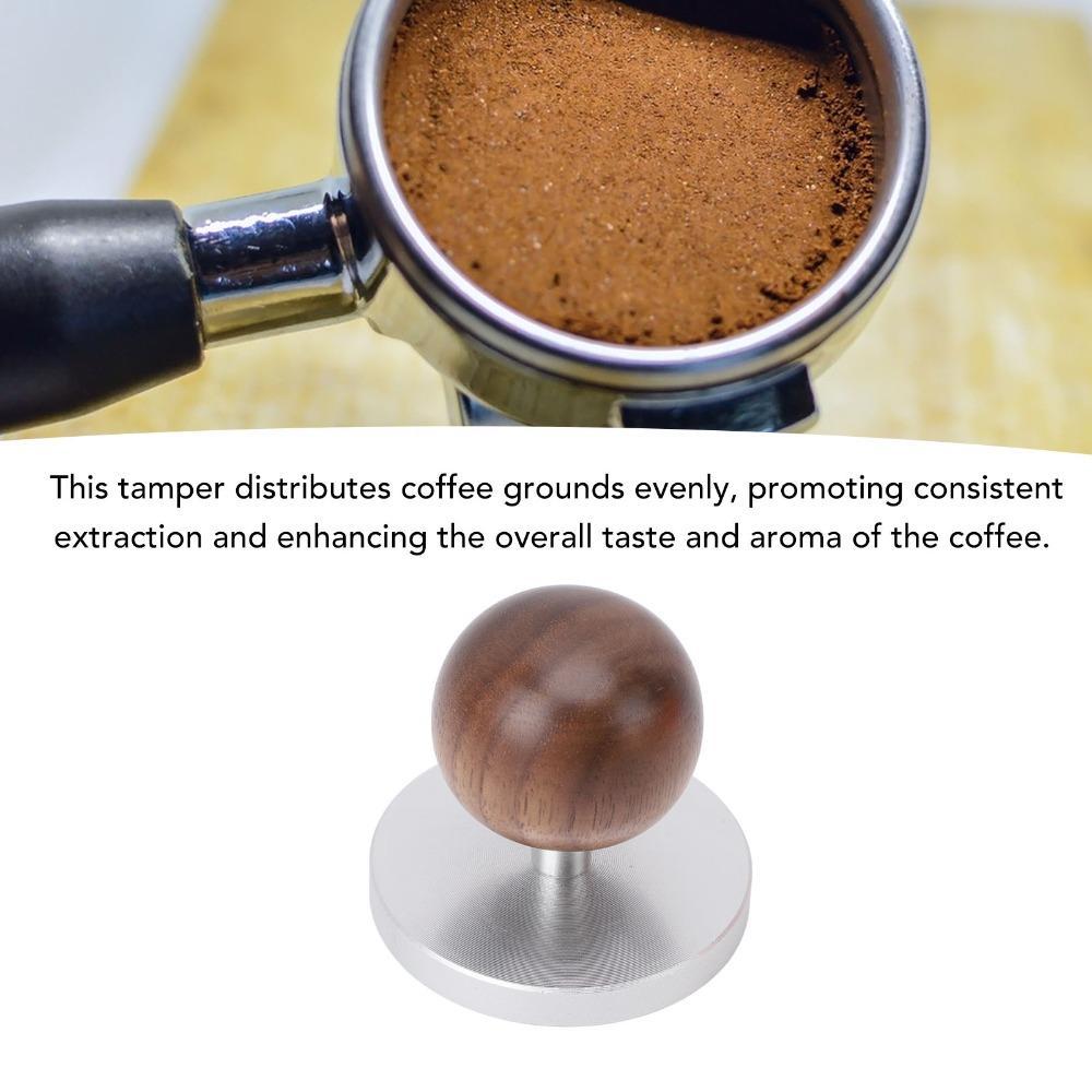 51/58mm Diameter Espresso Press Flat Base Barista Coffee Tool Uniform Pressing Tool Home Cafe