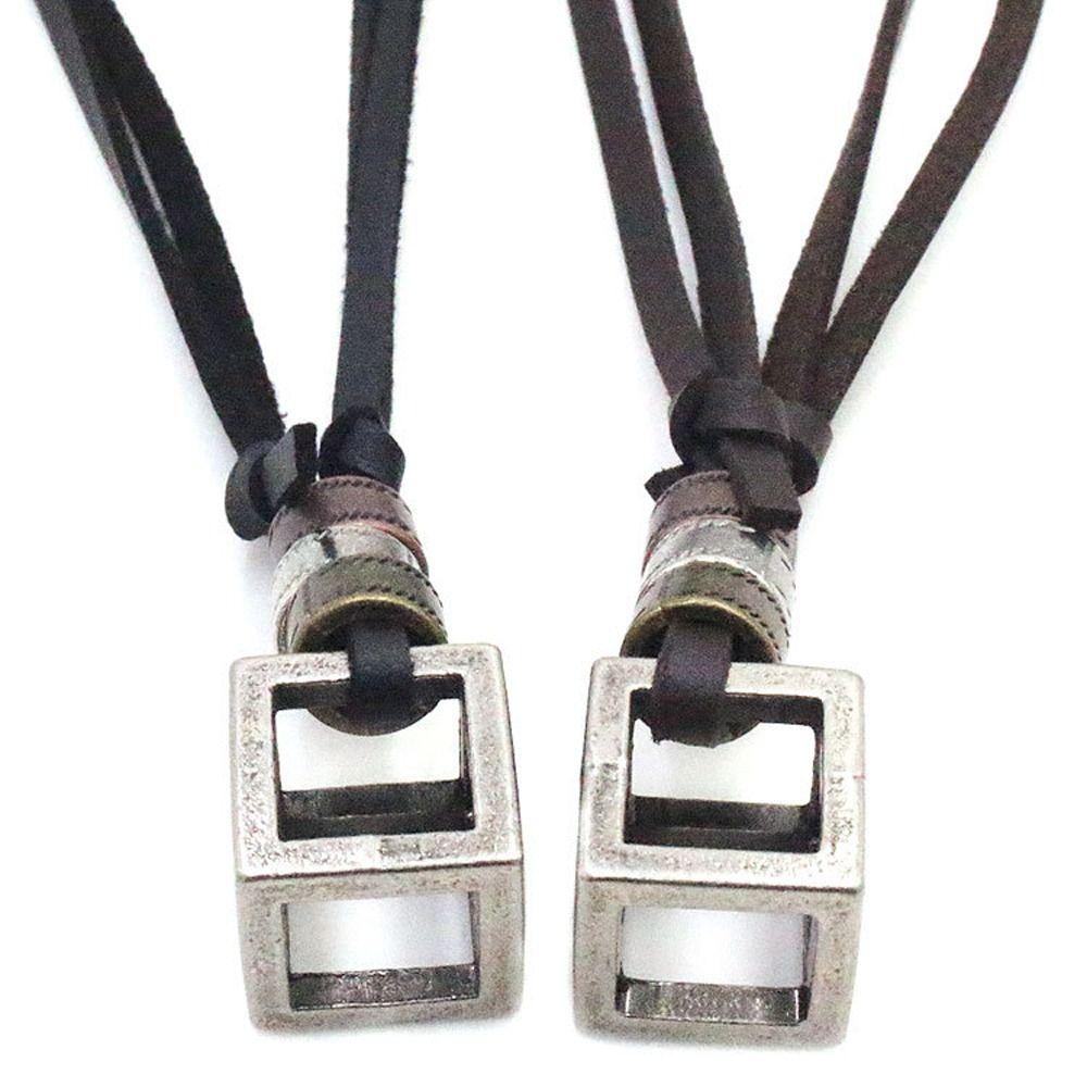 Zinc Zinc Alloy Simple Clavicle Chain Ins Style Necklace Fashion Jewelry Men Leather Necklace Sweater Chain