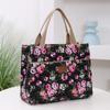 Ethnic Style Canvas Lunch Bag Portable Casual Handbag New Floral Print Tote Bag