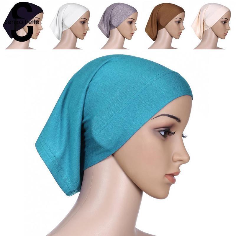 Женский платок на голову из хлопка, удобный, мягкий, под хиджабом