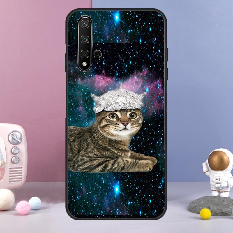 Кот в космосе Для Huawei Nova 12i 12s 11i 8i 7i 9 10 SE Y60 Y61 Y70 Y72 Y73 Y90 Y91 P20 P30 P40 Lite Чехол